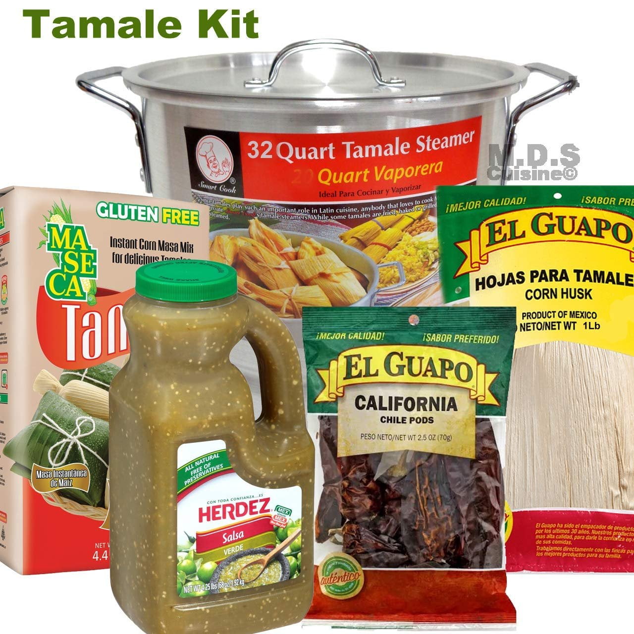 Tamale Tamalera Kit Steamer Pot 32 Qt Tamales Chile Verde Masa Maseca