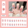 thumbnail image 1 of Uñas postizas a presión, uñas postizas europeas, uñas postizas a presión, con sellado UV, uñas brillantes, cobertura total, uñas postizas artificiales, uñas para mujeres, 1 of 5