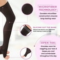 thumbnail image 6 of Gabrialla Unisex Microfiber Open Toe Thigh High Graduated Compression Stockings (25-35 mmHg): H-306(O), 6 of 7