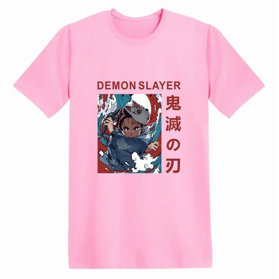 Duoxingbao  Hot-selling Japanese anime Demon Slayer print fashionable breathable short-sleeved top