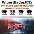 thumbnail image 2 of 2018 Kia Sorento Beam Wiper Blades Wipers w/1yr Warranty (Set of 3) w/Rear Wiper (WiperBladesUSA), 2 of 5