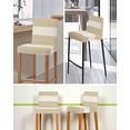 thumbnail image 5 of Rustic Vintage Bar Stool Covers Set of 2, Farmhouse Countryside Linen Texture Stretch Washable Bar Chair Covers with Backs, Removable Pub Counter Height Chair Cover for Kitchen Dining Room Cafe, 5 of 7