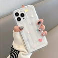 thumbnail image 2 of for iPhone 14 Case, Cute Clear Colorful Love Heart Pattern Wave Case, Bumper TPU Silicone Case for Girl Women for iPhone 14, 2 of 8