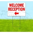 thumbnail image 1 of Welcome Reception Left (18" x 24") Yard Sign, Includes Metal Step Stake, 1 of 6