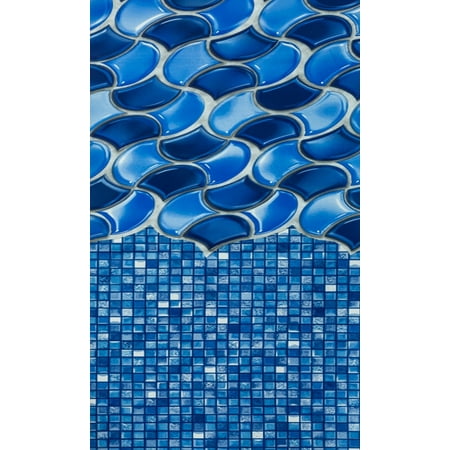 12 Ft. X 24 Ft. Oval 48/52 In. High Overlap Swimming Pool Liner- 25 Gauge