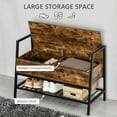 thumbnail image 4 of HOMCOM Banc à Chaussures avec Étagère de Rangement et Compartiments Cachés pour Couloir, 4 of 10