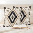thumbnail image 4 of Pack of 2 Outdoor Pillow Covers 18x18 Inch Waterproof Boho Black Brown Throw Pillow Covers,Decorative Couch Pillow Shams Protectors Retro Geometric Southwestern Ethnic Patio Cushion Pillowcases, 4 of 8