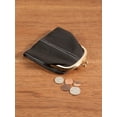 thumbnail image 3 of RFID Vintage-Style Coin Purse, Genuine Leather, Black, 3 of 5