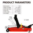 thumbnail image 2 of Floor Jack Comb, 2 Ton Low Profile Car Jack & 3T Jack Stand, 4000LBS Trolley Jack for Car with Tire Repair Kit, L-Wrench, 3.3''-15.2'' Lift Range, Red, 2 of 8