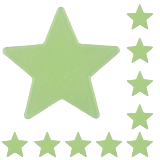 EeaseMX 100 pegatinas de estrellas luminosas, pequeñas estrellas fluorescentes, pegatinas de pared, calcomanías románticas, decoraciones para dormitorio, sala de estar y comedor (02)