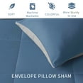 thumbnail image 7 of Exclusivo Mezcla Lightweight Reversible 3-Piece Comforter Set All Seasons, Down Alternative Comforter with 2 Pillow Shams, Full Size, Bluish Grey/Light Grey, 7 of 7