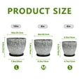 thumbnail image 3 of EPFamily 6 8 10 inch Black Ceramic Planter Pots Set of 3 with Drainage Holes and Saucers – Wood Crackle Finish for Indoor Plants, ZZ Plant, Snake Plant, Succulents, 3 of 7