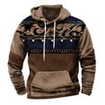 thumbnail image 2 of LEBONYARD Mens Sweatshirts Hoodie,Men's Retro Printed Top Long Sleeved Hooded Top Hooded Sweatshirt Khaki M, 2 of 3