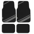 thumbnail image 1 of FH Group Carpet Liners Car Floor Mats with Faux Leather Stripes - Full Set, 1 of 5