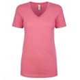 thumbnail image 1 of Next Level - Camiseta modelo Ideal con escote de pico para mujer (Rosa chillón), 1 of 2