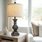 Oneach Retro Table Lamps Set of 2 Nightstands Lamps for Bedroom Living Room 20.5 Vintage Rustic Bedside Lamp