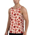 thumbnail image 2 of Easygdp Tomatoes Men's Tank Top, Sleeveless Muscle T Shirts, Breathable, Quick-Dry, Loose for Gym, Running, Fitness - 3X-Large, 2 of 9