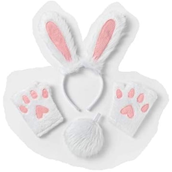 Hyde and EEK! Boutique Halloween Adult Bunny Set, Headpiece   Tail   Cuffs OSFM