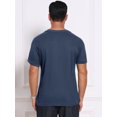 thumbnail image 3 of DARING DIVA Men's Waffle Fabric Classic Crew Neck Raglan Short Sleeves L Navy Blue, 3 of 7