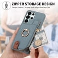 thumbnail image 4 of Funda FOXDOCK para Samsung Galaxy S26 Ultra Diseño con anillo, soporte, almacenamiento y protección RFID-azul, 4 of 6