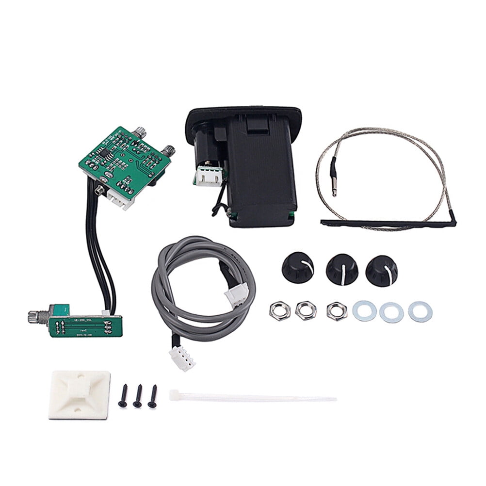 TOYMYTOY Guitar Piezo Pickup with Preamp System and Rotary Controls for Tone and Volume Black