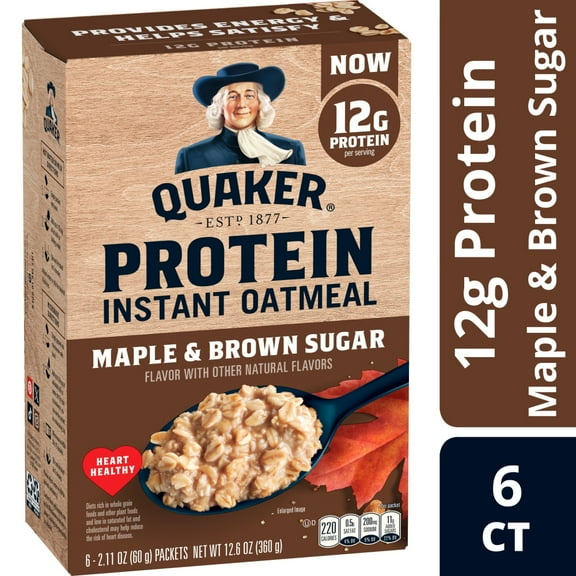 Quaker® Maple & Brown Sugar Protein Instant Oatmeal