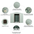 thumbnail image 2 of IMagacFun 8x4 Metal Outdoor Storage Shed with Floor Base and Lockable Sliding Doors & Window for Garden Backyard Patio Lawn White, 2 of 8