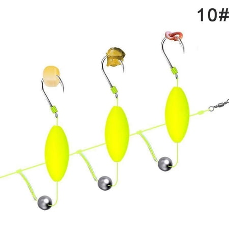 10# 3-Hook Fishing Rig with Iseama Hooks - Ready to Fish Anti-Bottom String Rig for Casting and Sea Rods