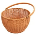 thumbnail image 3 of Cesta de picnic con asa, cesta de almacenamiento de ratán sintético, organizador compacto para despensa, encimera de cocina, frutas de playa, desayuno, 3 of 8