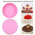 Pebbuoy 4/6/8/10Inch Round Silicone Cake Mold Nonstick Food Grade