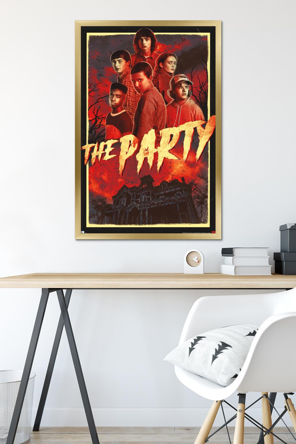 Netflix Stranger Things: Season 4 - The Party Wall Poster, 22.375" x 34" Framed