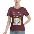 thumbnail image 1 of T-Shirt Basique à Manches Courtes pour Femmes Sailor Moon Lièvre Lunaire, 1 of 6