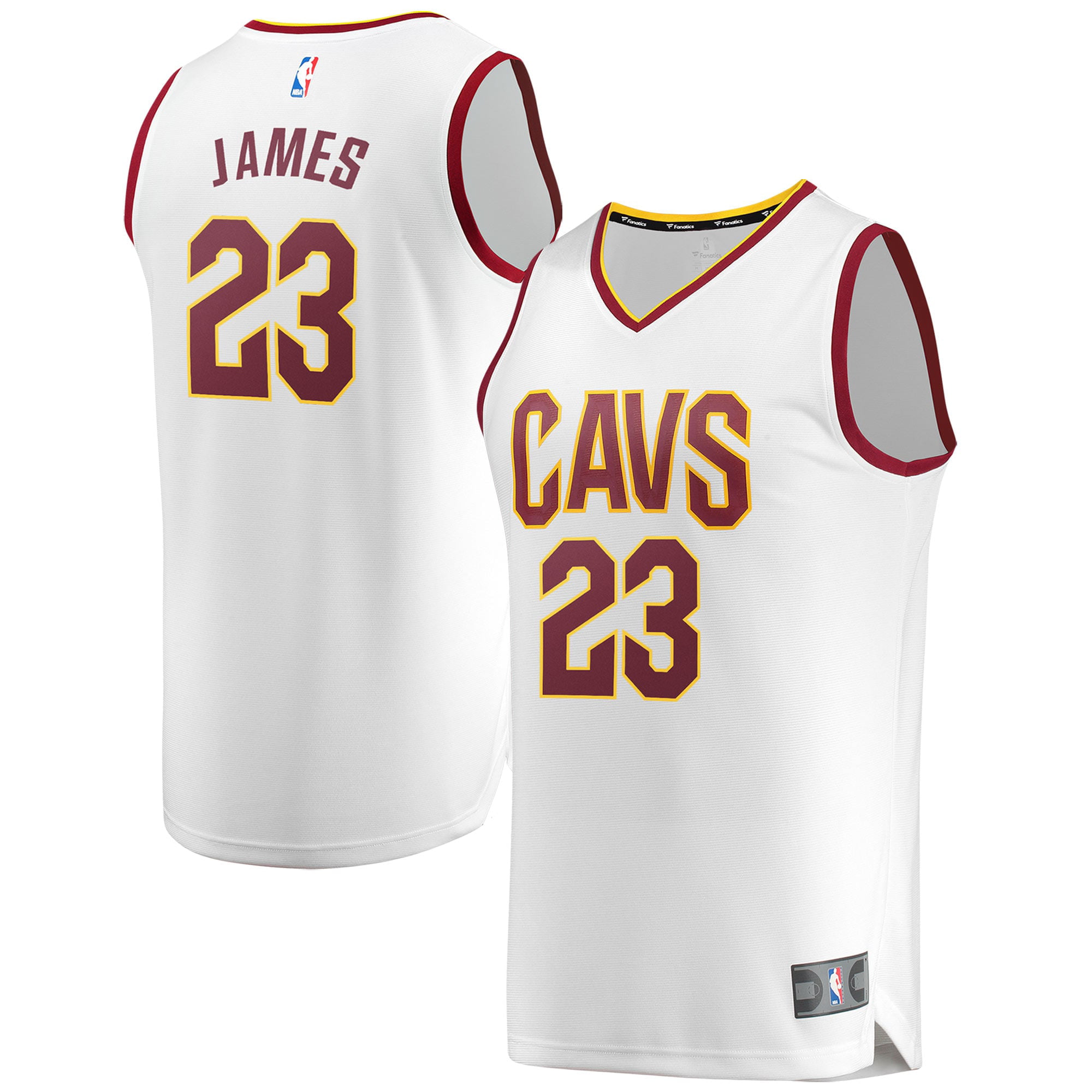LeBron James Cleveland Cavaliers Fanatics Branded Youth Fast Break Replica Jersey White - Association Edition - Walmart.com