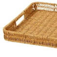 thumbnail image 5 of flameer Rattan Wicker Storage Basket Home Decor Entryway Dinner Table Handwoven Tray Rectangular L, 5 of 6