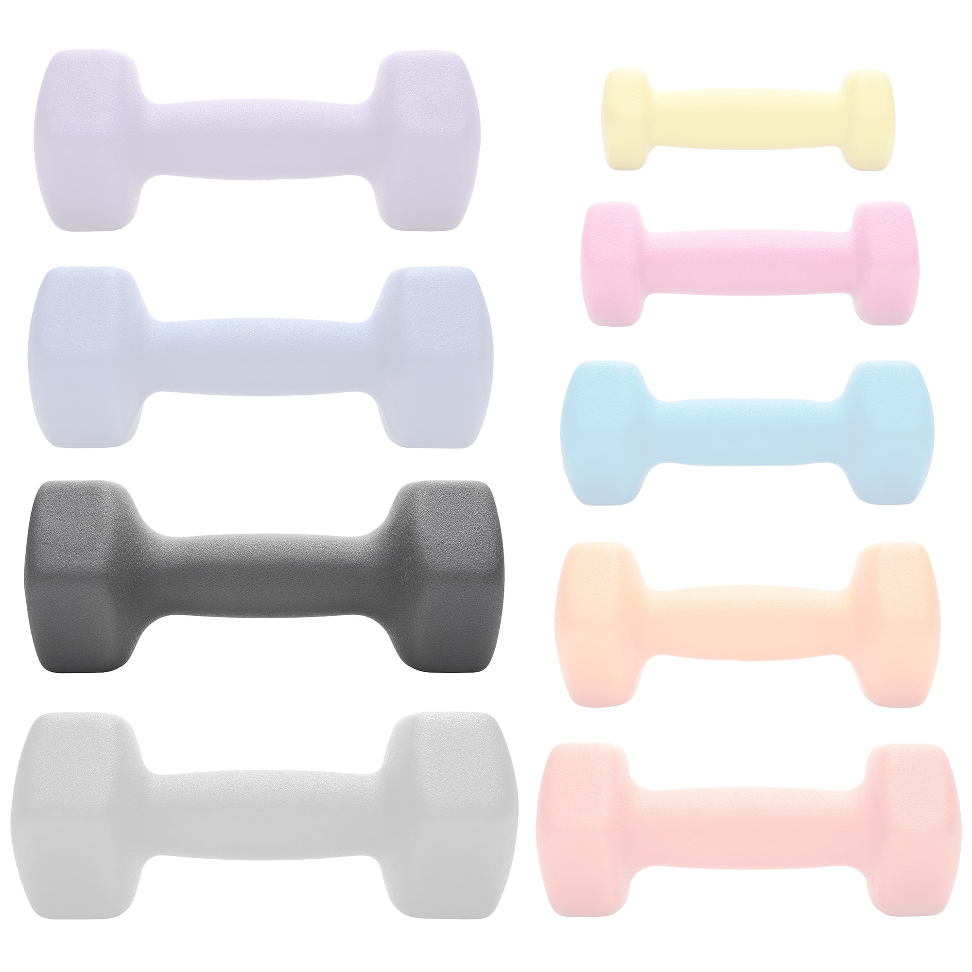 Philosophy Gym Neoprene Dumbbell Hexagon Hand Weights, 8 lb Pair - 16 lb Total