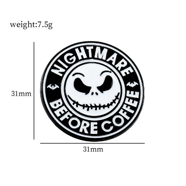 The Nightmare Before Christmas Series Broche De Aleación De Anime Pin Mochila Estudiante