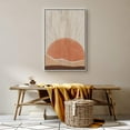 thumbnail image 3 of wall26 Framed Canvas Wall Art Orange Sunrise Over The Calm Ocean and Mountains Nature Clouds Wood Panels Modern Art Rustic Urban for Living Room, Bedroom, Office - 24x36 inches, 3 of 4
