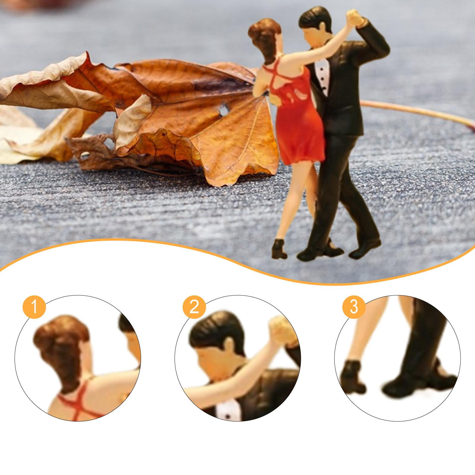 LeeQinersw 1:64 Scale Miniature Figures Micro Landscape Decor Layout Props DIY Projects Dance
