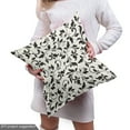 thumbnail image 4 of Leaf Fabric by the Yard, Monotone Pattern Swirled Skinny Branches Leaves Old Fashioned Scroll, Upholstery Fabric for Dining Chairs Home Decor Accents, Black Cream by Ambesonne, 4 of 4