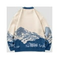 thumbnail image 4 of Mens Vintage Landscape Printed Sweater Casual Crewneck Long Sleeve Knitted Pullover Street Fashion Oversize Teenagers Sweater Sweatshirt, 4 of 5