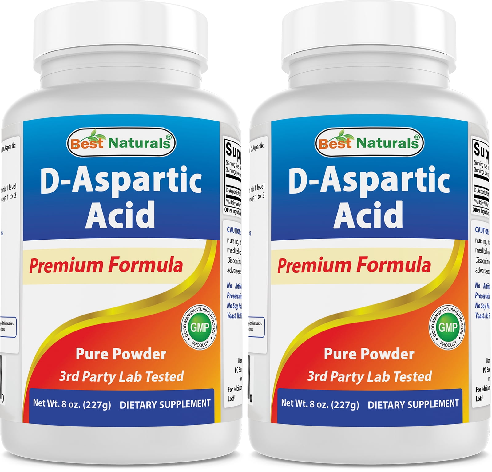 2 Pack Best Naturals DAspartic Acid Pure 8 Oz Powder Testosterone