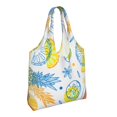 thumbnail image 2 of XMXT Canvas Tote Bag for Women, Cartoon Pineapple Papaya Large Reusable Shopping Bags, Multicolor, 2 of 7