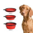 thumbnail image 4 of Deago 2 Pack Collapsible Dog Bowls, Portable Foldable Dogs Cats Travel Water Food Bowls with Carabiner Clip for Walking, Traveling,Hiking, 4 of 7