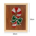 thumbnail image 2 of Christmas String Art Kit Creative DIY Cane Hanging Painting Wall Art Picture, 2 of 7