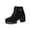 Black 2, variant on Wensltd Women's High Heel Ankle Boots Thick Bottom Strap Casual Comfortable Fashion Fall Winter Boots for Women