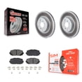 thumbnail image 1 of Transit Auto Front Coated Disc Brake Rotors and Semi-Metallic Pads Kit for Car Toyota Yaris KGS-100470, 1 of 11