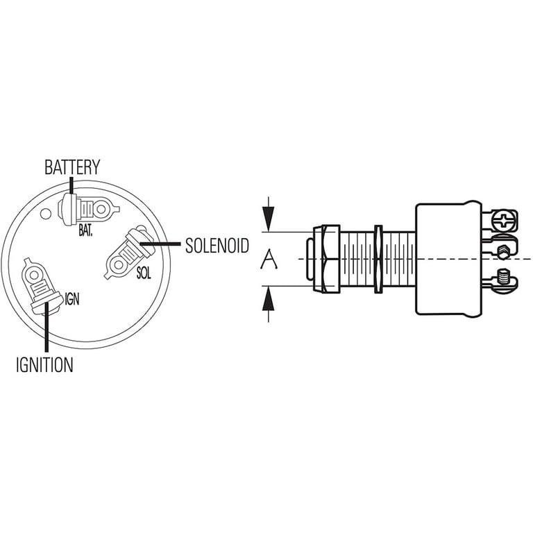 Sea Dog 3-Position Ignition Switch, Off-Ignition-Start