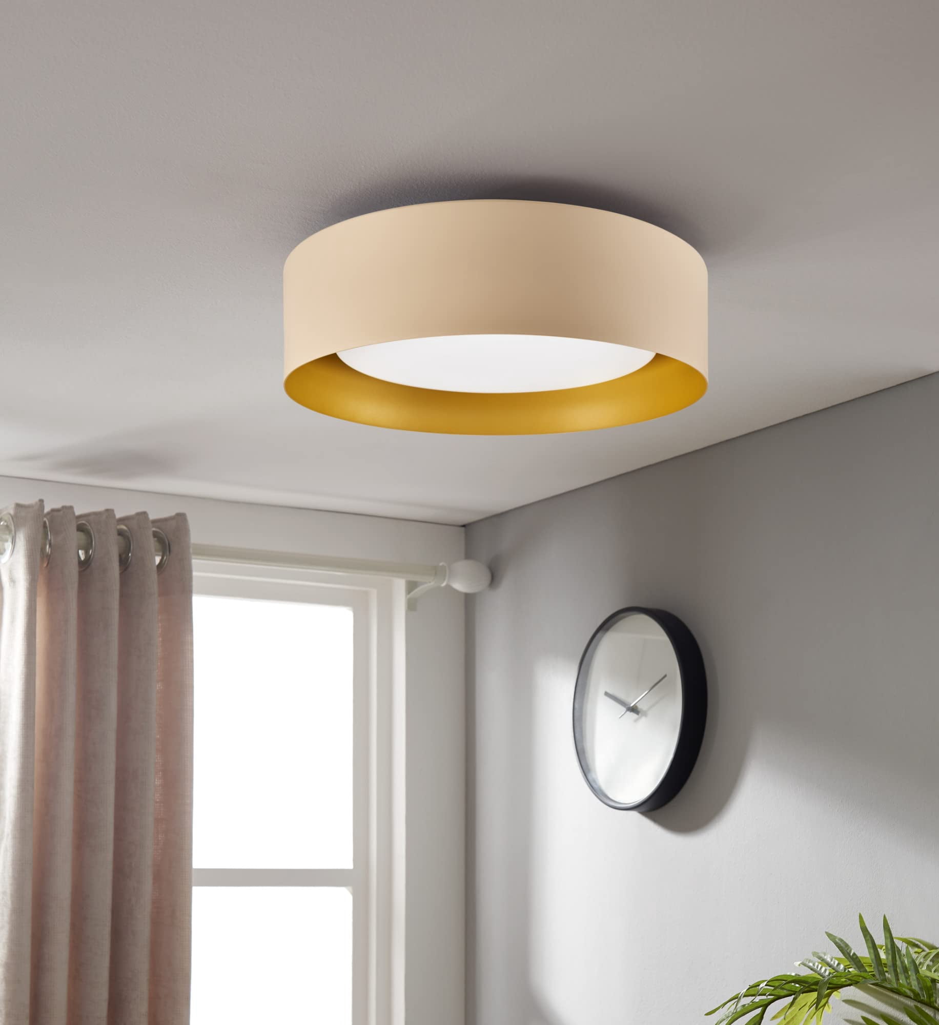 Bromi Design Lynch Metal Flush Mount Ceiling Light in White