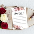 thumbnail image 4 of Koyal Wholesale Cinnamon Rose Florals Wedding Advice & Well Wishes Guest Book Cards for Bride and Groom, 56 Pack, 4 of 5