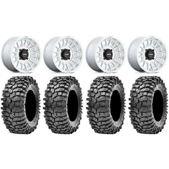 KMC Impact 15" Wheels Machined 32" Roxxzilla Tires Can-Am Commander Maverick Renegade Outlander Defender